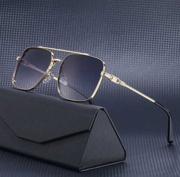 Ochelari de soare bărbați articol nou toc piele inclus cadou