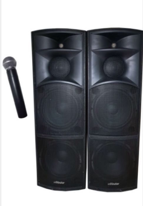 Set Boxe Active Profesionale DS-2020 (Vlliodor/NRS) – Putere Mare, Bluetooth, Egalizator & Karaoke