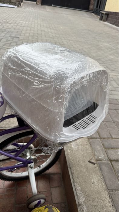 Лоток и игровой бублик для котенка