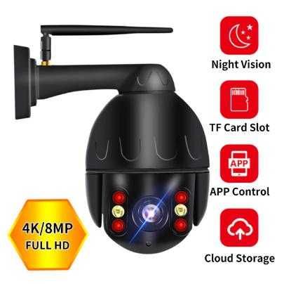 8.3M PTZ Камера Zoom WiFi Бебефон Видеодомофон Интерком СензорДвижение