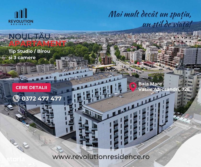 NEW!Apartamente de Tip Studio/Birou si 3 camere -Vasile Alecsandri 72E