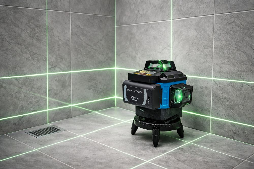 Nivela laser 16 linii 4D, cu 2 acumulatori, trepied, Autonivelare