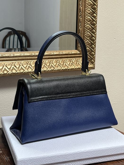 Cerruti 1881, Italy, geantă "top handle", crossbody, piele naturală