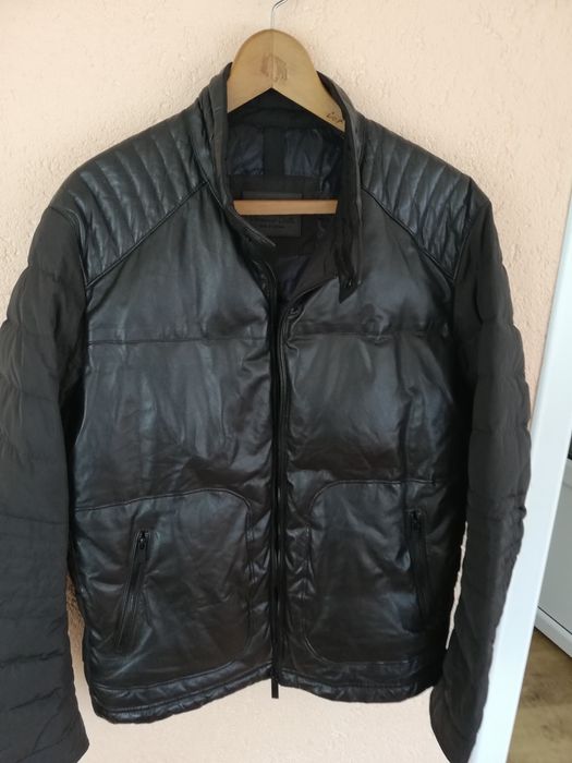 Geaca Massimo Dutti L bărbați piele+fâș