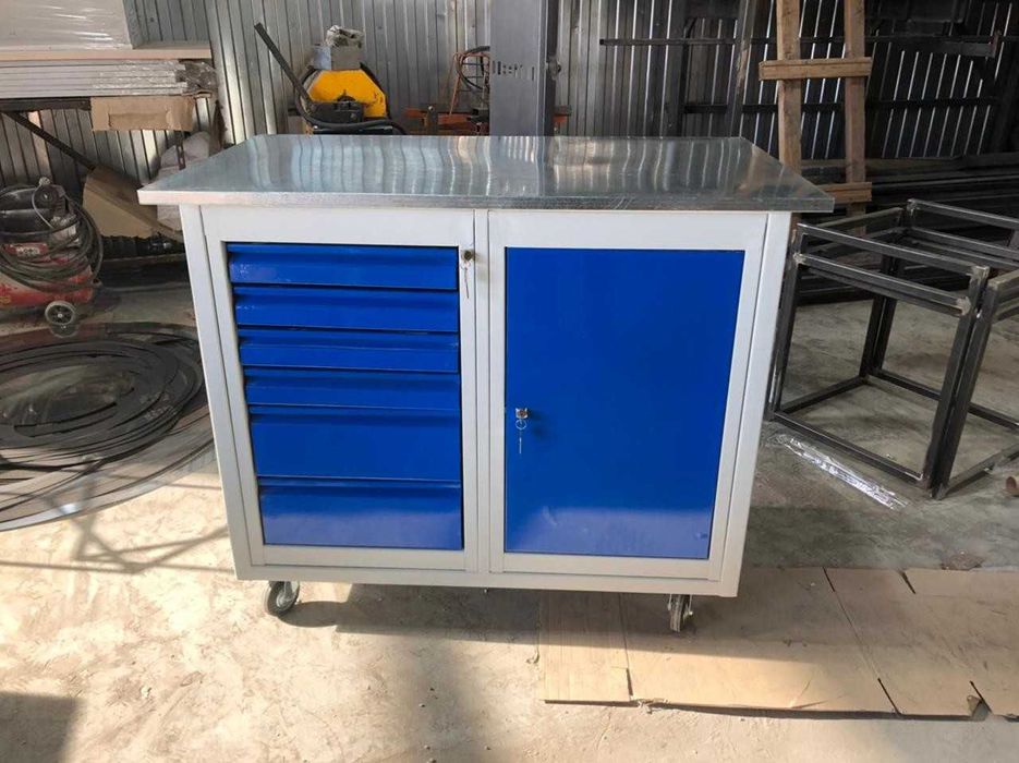 Верстак металлический, лабораторный верстак, Слесарный верстак