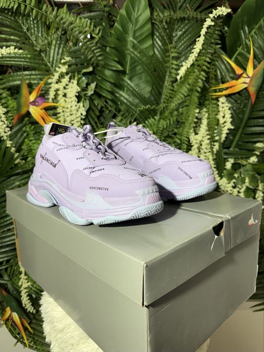Balenciaga Triple S Purple Logo