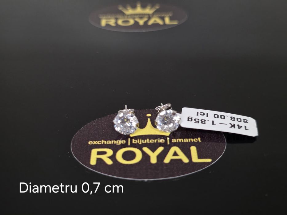 Bijuteria Royal: Cercei aur 14k/1.35 gr