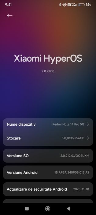 Redmi note 14 pro 5G de 256 ca nou