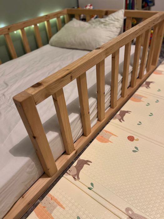 Pat copii montesori cu saltea inclusa 200x90