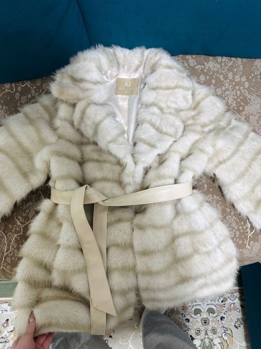 Эко шуба бежевая