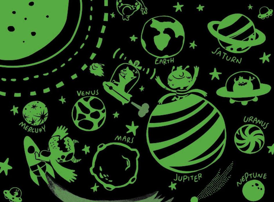 Monster Planet светещ пъзел извънземен планетариум с чудовища