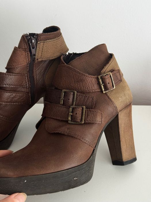 Botine damă din piele italiană, măr. 40, elegante și confortabile