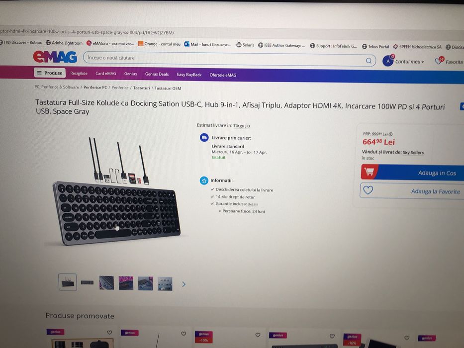 Tastatura pentru Imac Mac mini 2xUSB-C HDMI 4xUSB3.0