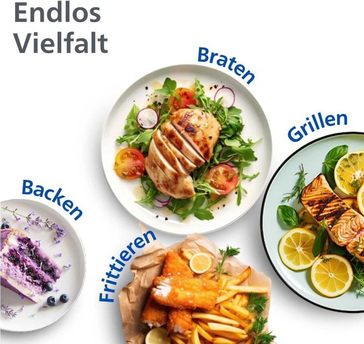 Фритюрник с горещ въздух Philips Airfryer Dual Basket 3000 Series, 9 л, 2 кошници (NA350/00)