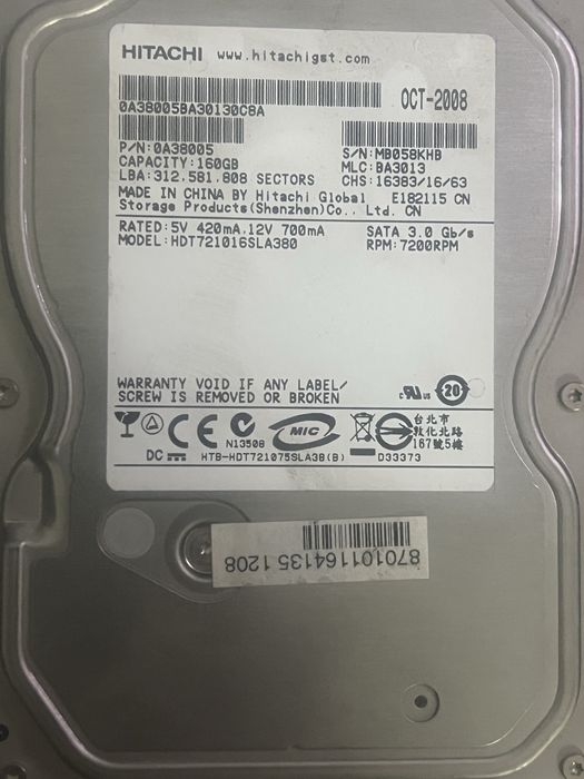 Жесткие диски HDD