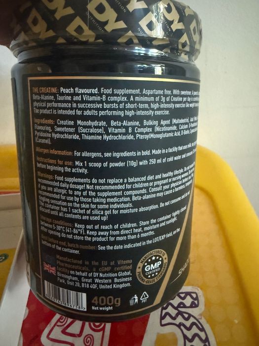 Creatină DY Nutrition The Creatine 400g – Peach – Sigilată