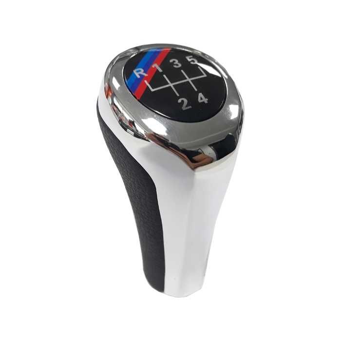 Топка за скоростен лост BMW M Style – 5 скорости – Хром,кожа