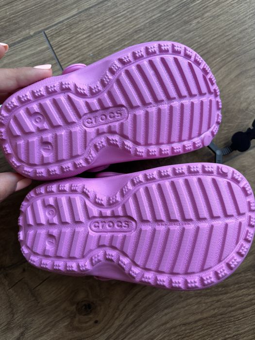 Нови детски Crocs розови с подплата