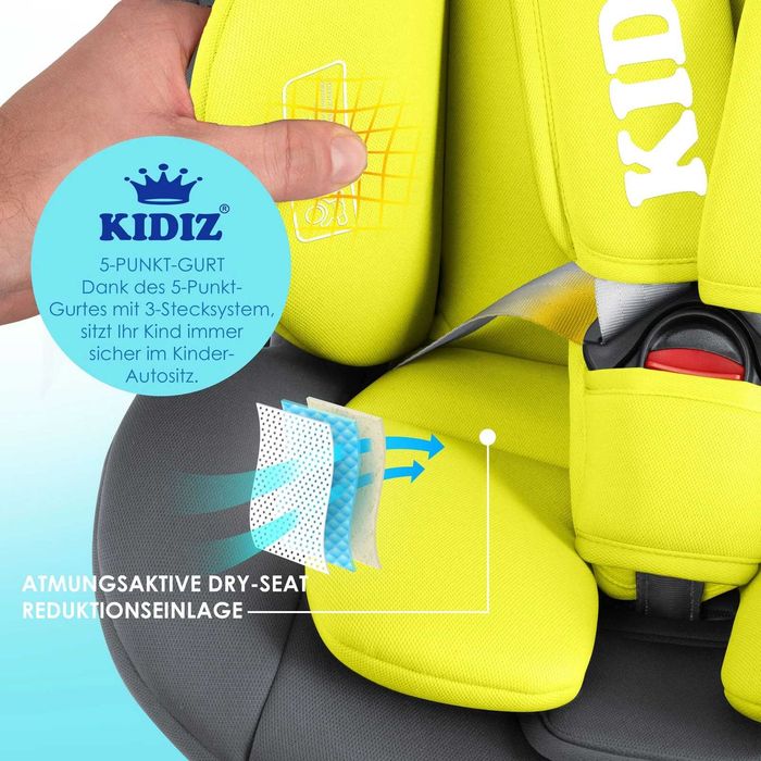 Детско столче за кола с ISOFIX, завъртащо се на 360°