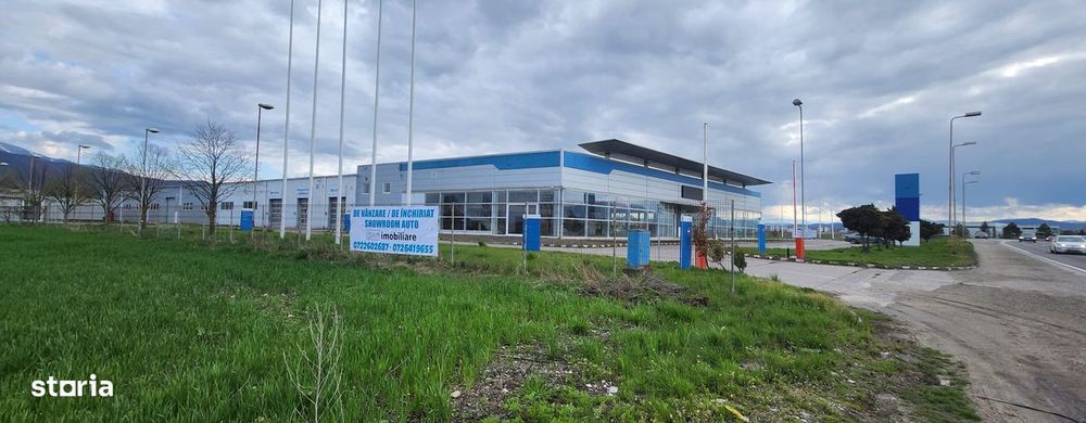 Showroom auto,construcții 6500 mp,teren 31.350 mp,front 176 ml la DN 1