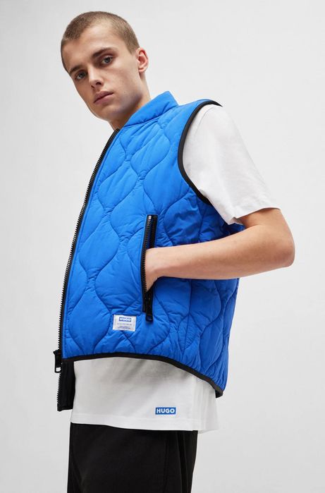 Мъжка блузка с къс ръкав : HUGO Naolo Regular Fit Blue M