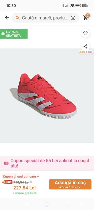 Adidași,ghete fotbal adidas predator copii 36