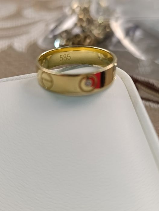 Золотое кольцо, Турецкая изделия, проба 585, вес 3,27 размер 18