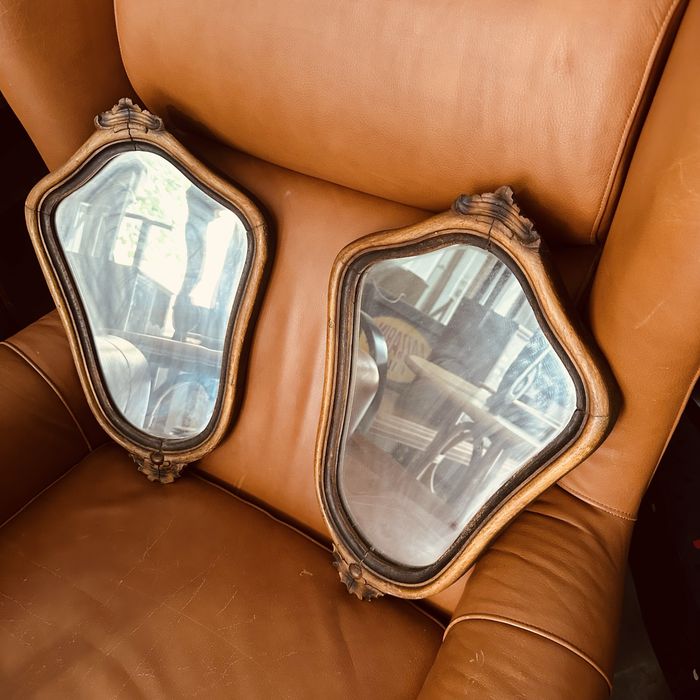 Антикварни дървени огледала от XIX–XX век (комплект 2 бр.)