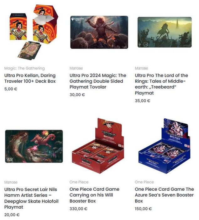Disney Lorcana, Magic: The Gathering, Pokemon, Star Wars: Unlimited