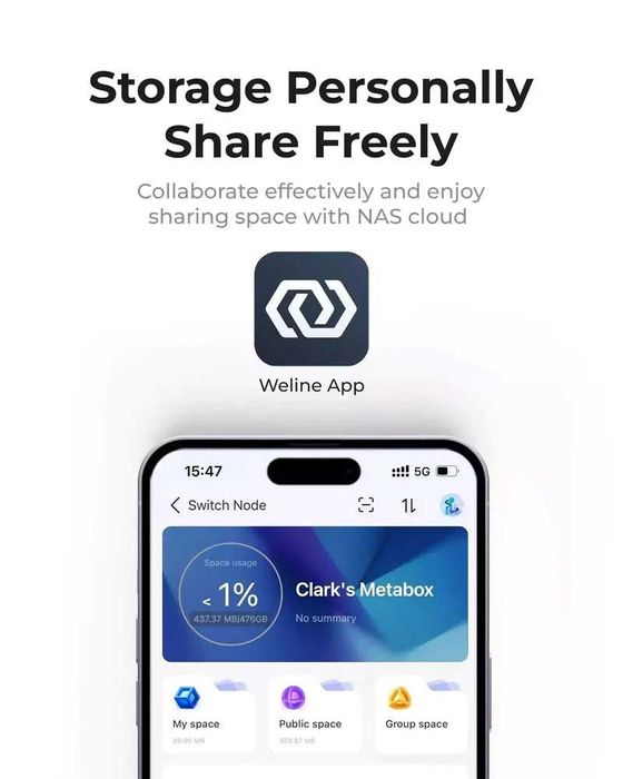 ORICO Персонално облачно съхранение, мрежово свързано съхранение, 3.5-инчов корпус за твърд диск