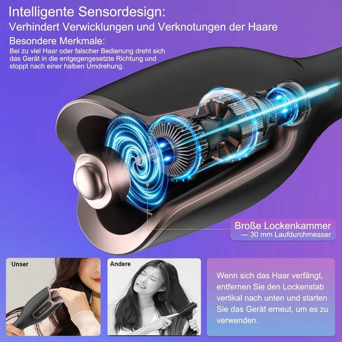 Автоматична маша за къдрици BUJIYI Curling Iron,Гаранция