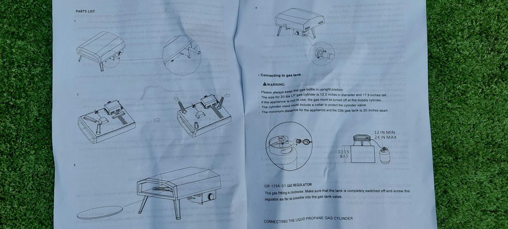 Газова фурна за пица с въртящ се камък за пица