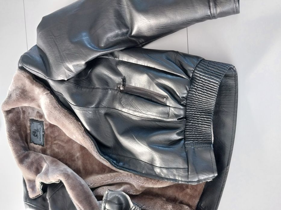 Куртка кожаная утеплёная