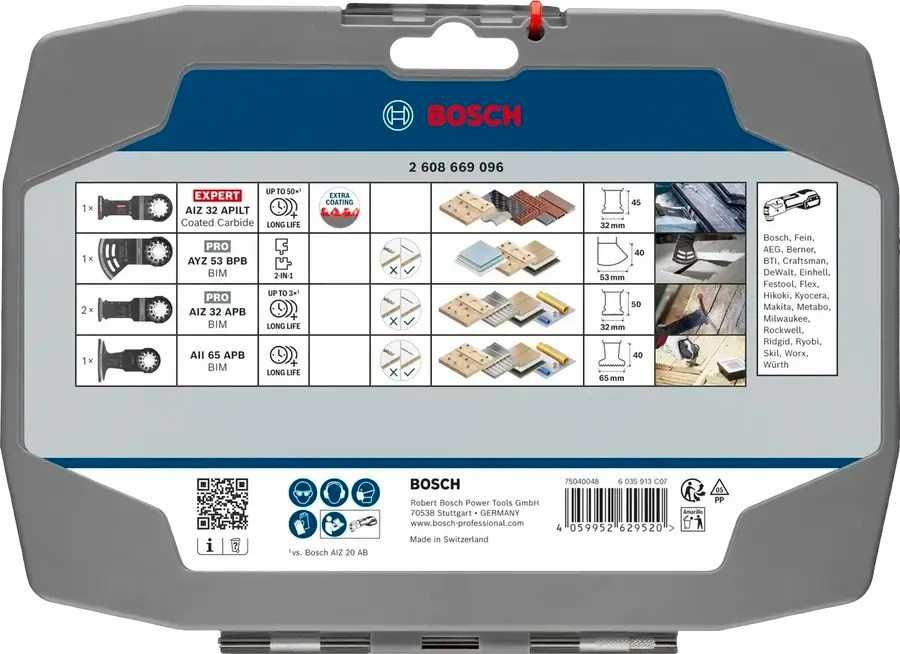 Комплект ножове Bosch Starlock за мултифункционален инструмент , 5 броя , 2608669096