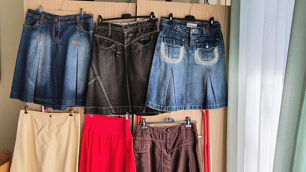 Поли дънкови джинсови вълнени ленени 20 бр за 20 лв.