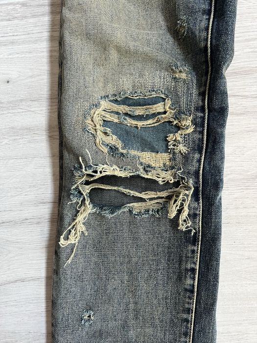 Undercover 68 silver yarn skinny jeans