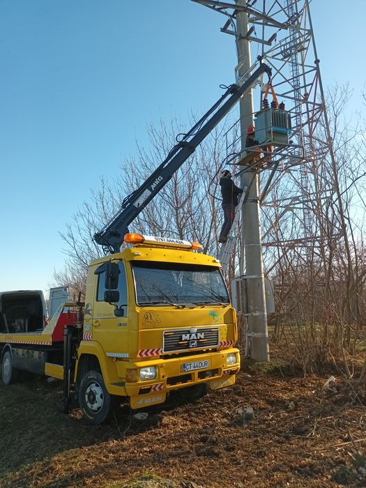 Inchiriere Platformă cu Macara de 14 metri cu Nacela prb cu platformă