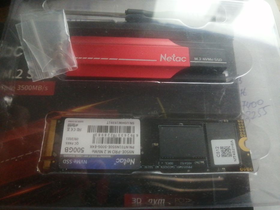 Netac ssd nvme m.2 500Gb