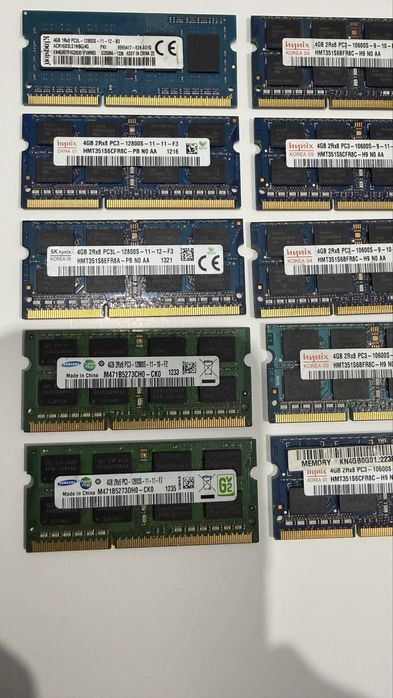Placute rami laptop 4gb  ddr3 hynix / samsung / kingston