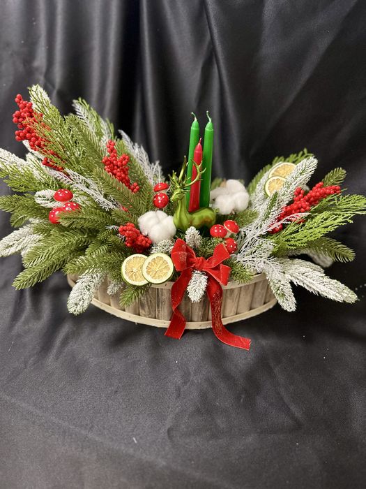 Aranjament masa de craciun cadou nasi familie