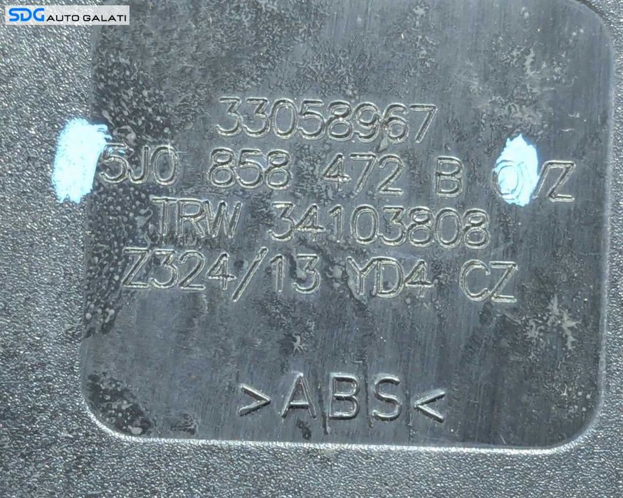 Pretensionare Capsa pentru Centura Siguranta Dreapta Fata Skoda Fabia 2 2007 - 2014 Cod 5J0858472B [LR3775]