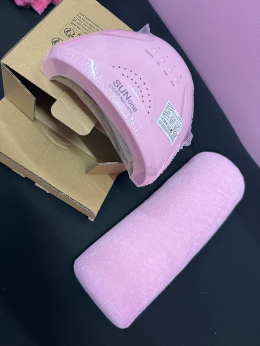 UV/LED лампа за маникюр, розова + подарък