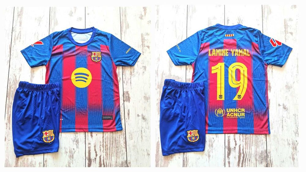 Детски Екип с чорапи Ямин Ямал 2026г Новия екип Барселона YAMAL new