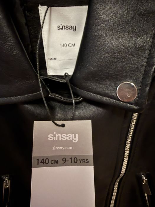 Ново детско кожено яке Sinsay за момиче, 140 см