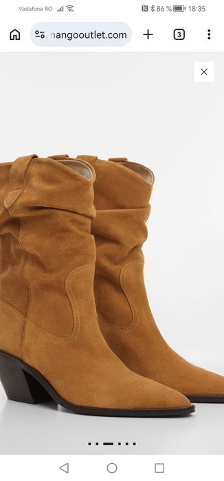 Botine piele Mango