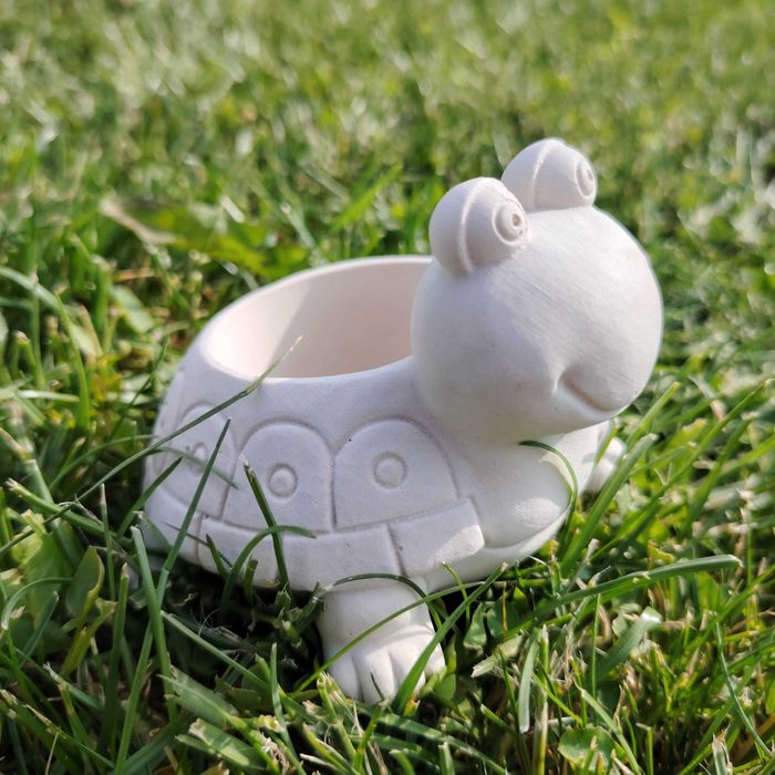 Figurina din ipsos Broscuta-Ghiveci - Saptamana Verde