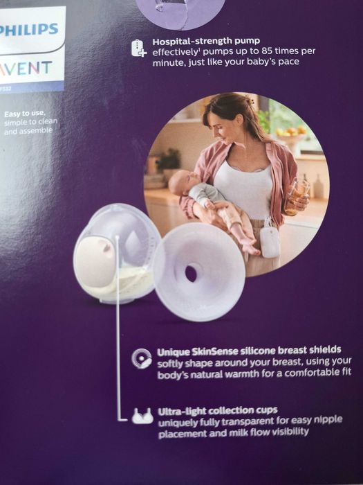 Нова двойна електрическа помпа за кърма Philips Avent Hands-free.