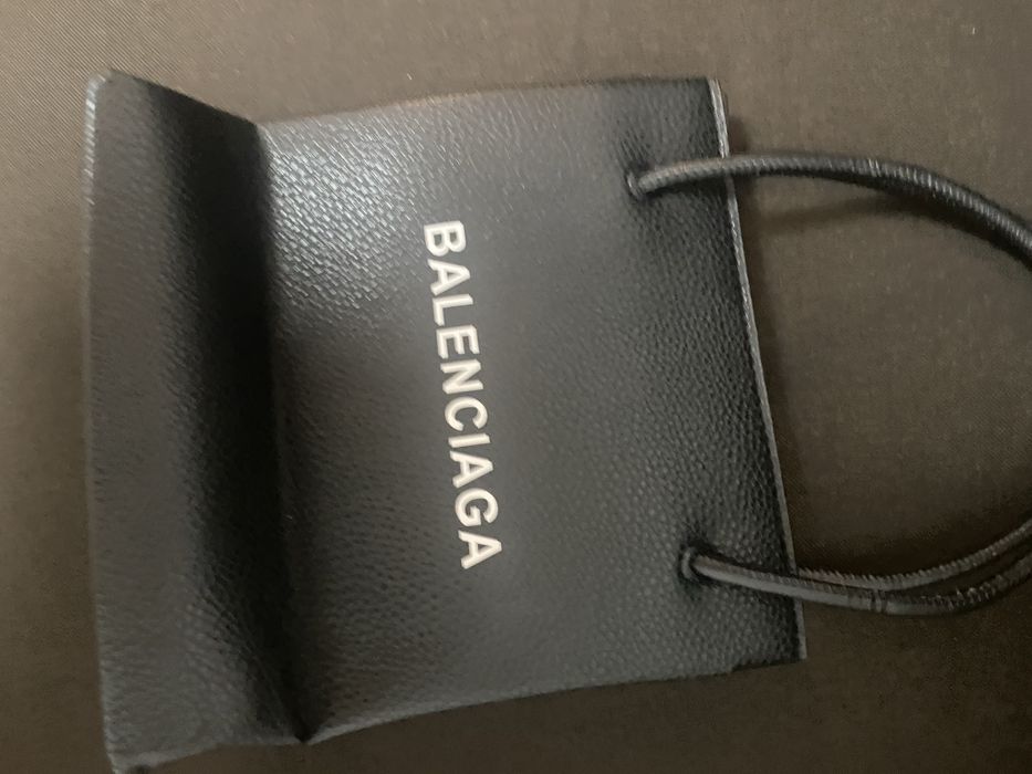 Малка черна кожена чанта Balenciaga  tote bag