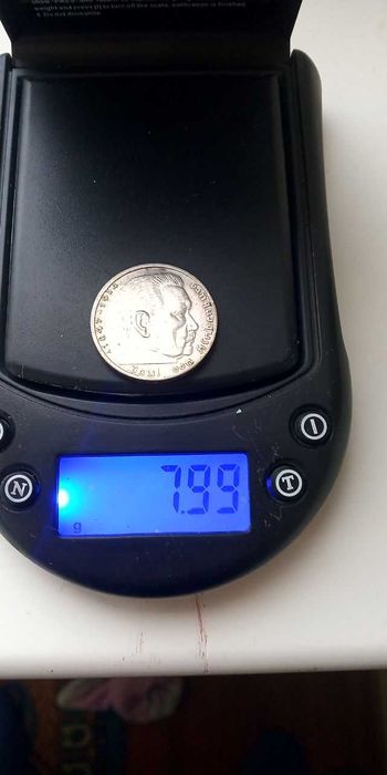 монета серебро Германия 2 марки 1939год.