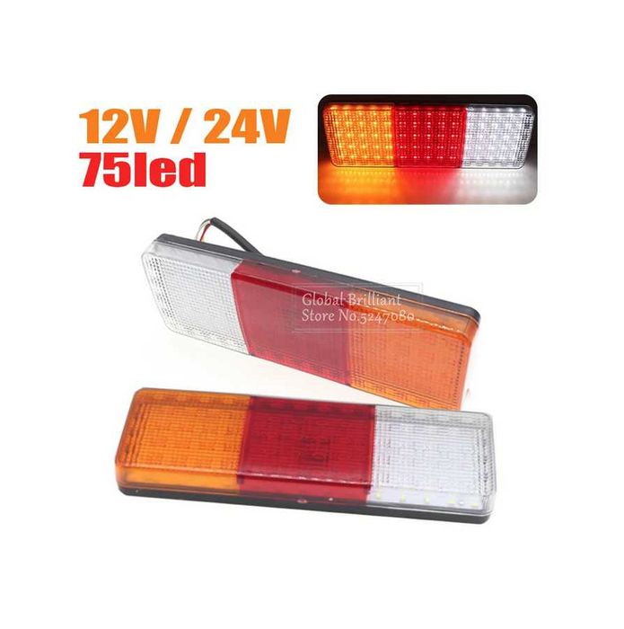 Комплект диодни стопове със 4 светлини 12 / 24 волта / LED